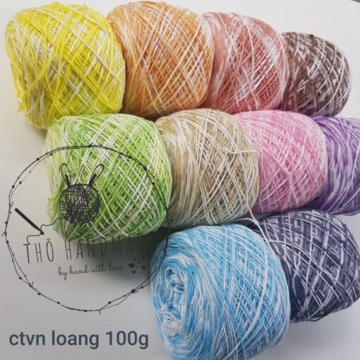 len cotton Việt Nam Loang cửa hàng bán len sợi dụng cụ đan móc tphcm